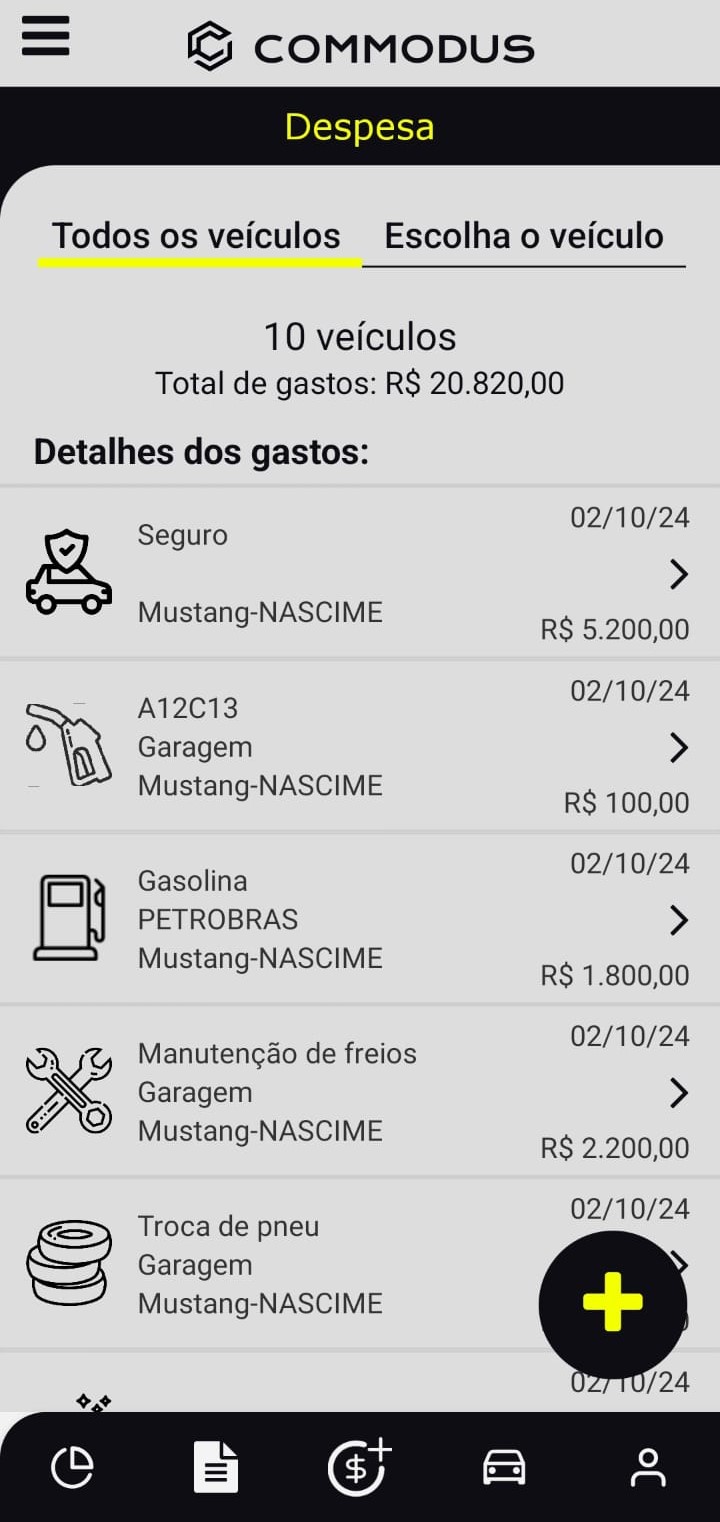 TELA DE DESPESA